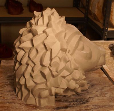 Finished Lion Sculpture