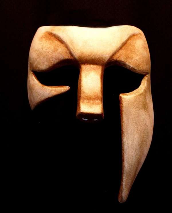 Greek Theater Mask, Bone White, Front View design by jonathan kipp becker