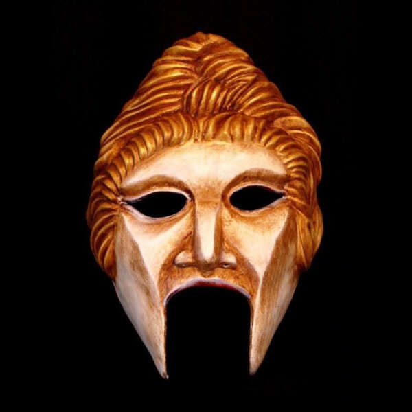 greek theater mask godess bone white design by jonathan kipp becker