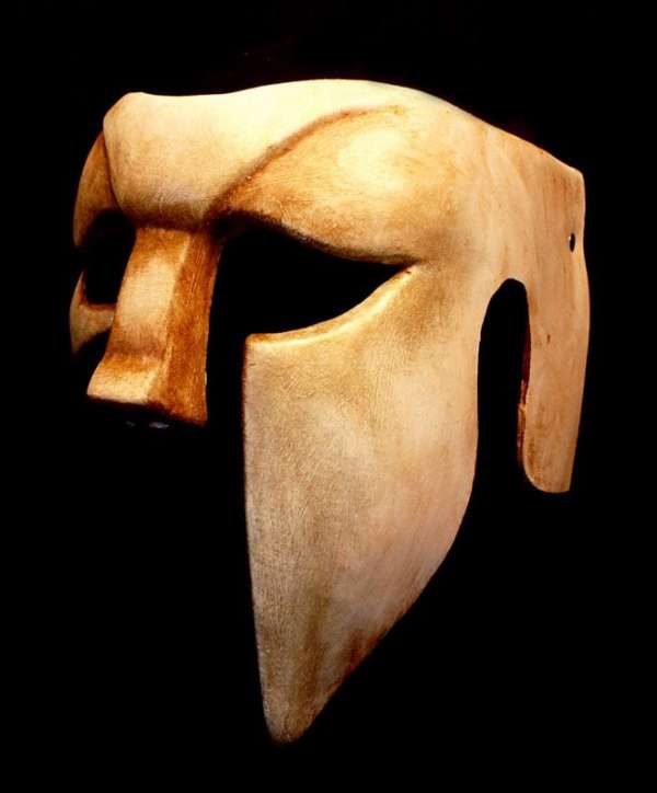 Greek Theater Mask, Bone White, Left Side View design by jonathan kipp becker