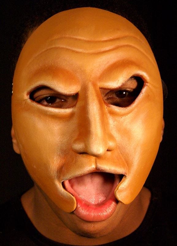 Character Half Mask Idris, Modeled, View 1 design by jonathan kipp becker