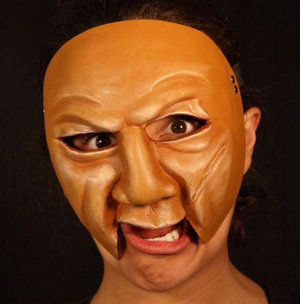 Character Half Mask Oaf, Modeled, View 1 design by jonathan kipp becker