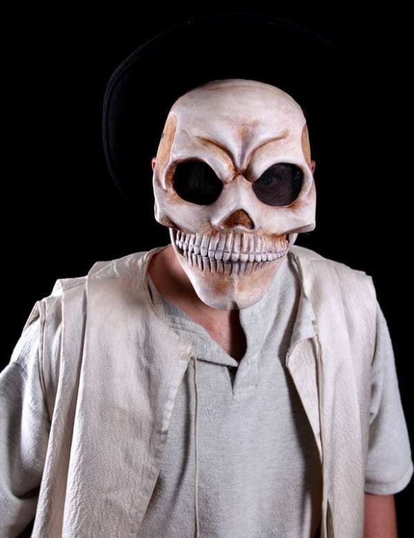 Modeled Character Mask, Skull With Movable Jaw 2