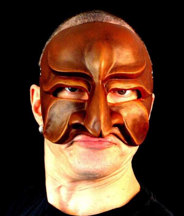 Evil Tartaglia, Commedia Half Mask, Modeled