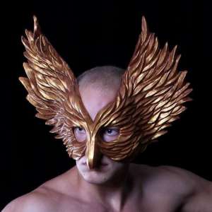 Winged Glory Mask, Gold, Modeled design by jonathan kipp becker