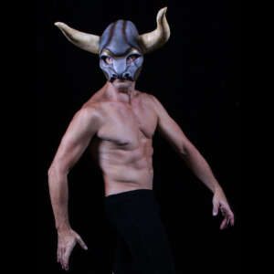 Minotaur greek theater mask design by jonathan kipp becker