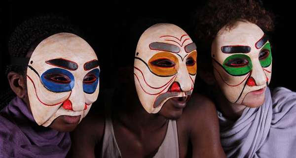 Innuit man mask woman mask elder mask by jonathan kipp becker