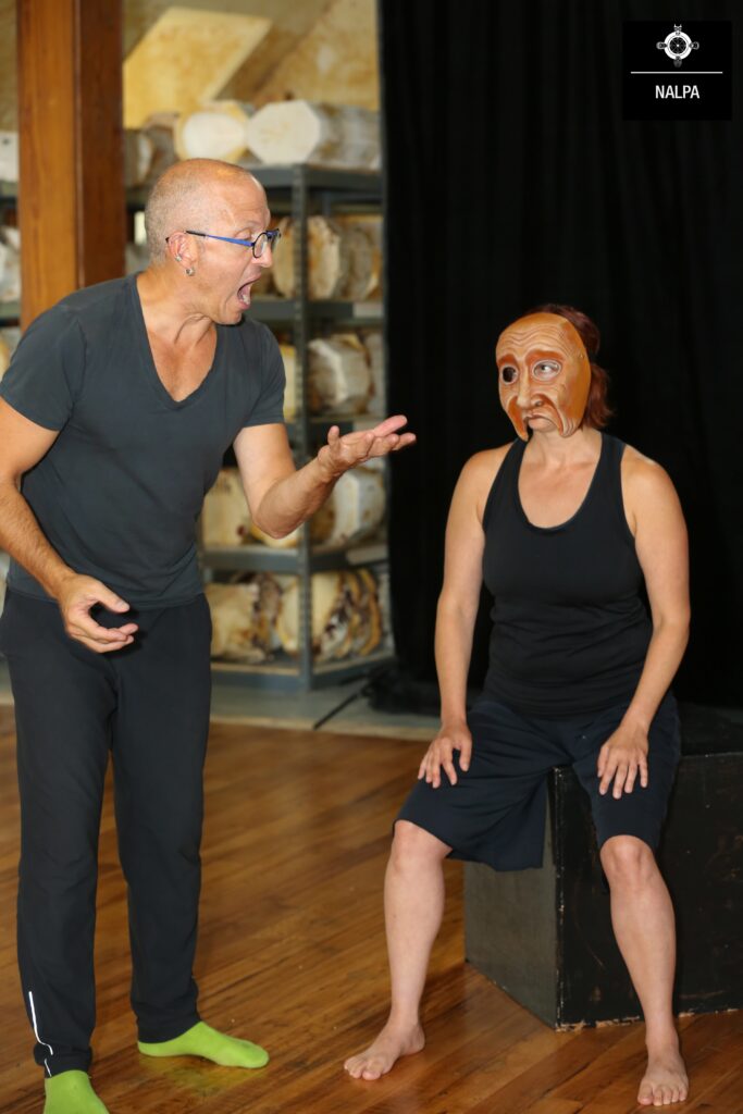 Jonathan kipp becker teaching vocal support in character half mask